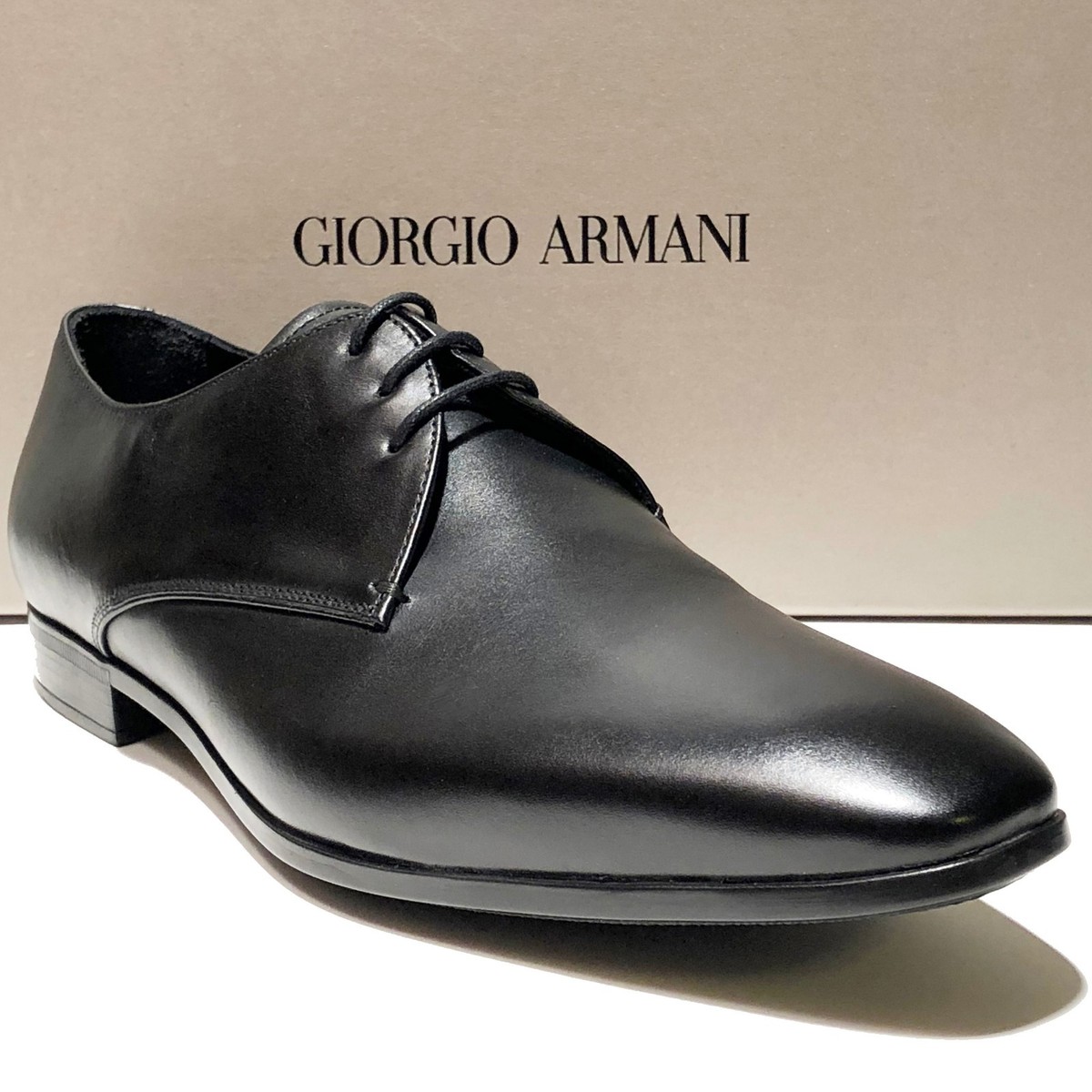 靴 GIORGIO ARMANI   (made in ITALY) Giorgio Armani Men's Black and Blue sueded leather sneaker