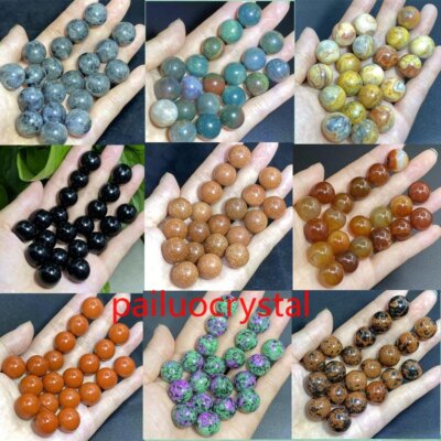 A+++ Wholesale Natural mixed Ball Quartz Crystal Sphere Reiki Healing Gem 15mm+
