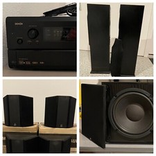 Home Theater Surround Sound System (denon Receiver/monitor Audio Speakers)