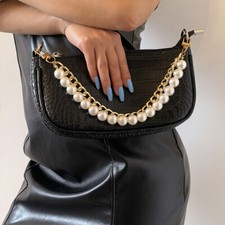 1pc Simplicity Temperament Handbag Chain Imitation Pearl Bag Accessories Stylish