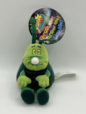 90's Silly Slammers #60 Sting Talking Beanbag Light Up Plush Green Beetle w/ Tag