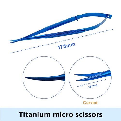 Ophthalmic Micro Surgery Scissors Titanium/stainless Steel Cornea Scissors 1pc - Picture 20 of 36