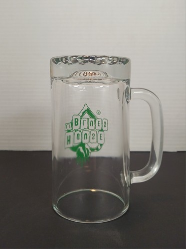 Vintage House Of Blues dickes Glas Bier Trinkkrug grüne Buchstaben 6" hoch - Bild 8 von 10