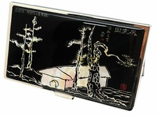 Mother of pearl Pocket Business Card ID Card Holder Credit Box Case Wallet Gift