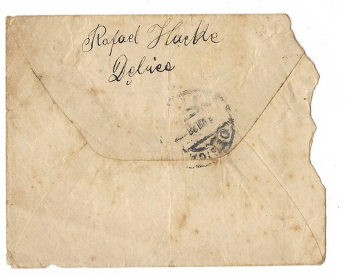 Judaica Poland Old Letter in Yiddish Sent to Colony Tarbut from Debica 1928 - Picture 5 of 5