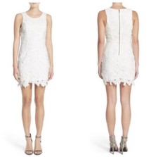 ASTR the Label White Floral Lace Applique Mini Dress Sz S