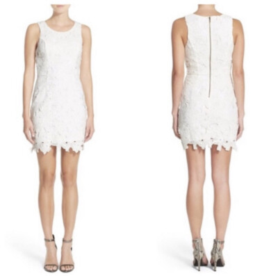 ASTR the Label White Floral Lace Applique Mini Dress Sz S | eBay