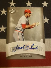Jack Clark 2005 Upper Deck Classics 'League Leaders' ON-CARD AUTO #LL-JC
