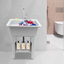 Utility Sink Laundry Tub with Faucet Basement for Laundry Room Garage or Shop