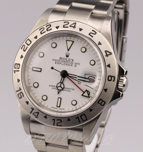 rolex explorer ii 16570 white polar no holes 40mm 2