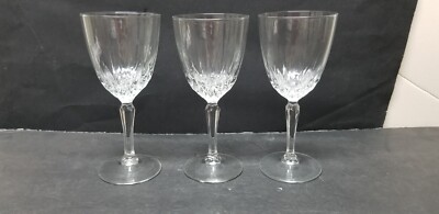 3 LUMINARC D'ARQUES VERRERIE CRYSTAL WINE GLASSES STEMWARE 6 OZ