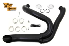 Black 2 into 1 Exhaust Pipe Header Kit FXR 1986-94 FXDWG 1991-2011 FXST 1986-11