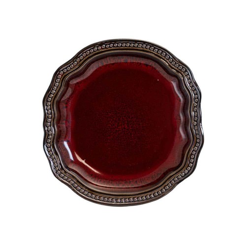 Elama Dinnerware Set 16-Piece Stoneware Classic Round Casual Red (Service for 4) - Picture 3 of 6
