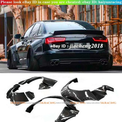 For 2012-2015 Audi A6 S6 RS6 Fender Flares Wide Body Kit Wheel Arch Cover Trim - Picture 3 of 10