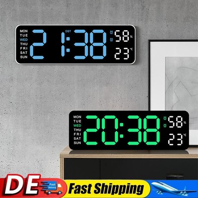 Large Digital Wall Clock Multifunctional Electronic Alarm Clock Gift for Elderly