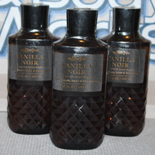 QTY 3 Bath  Body Works Vanilla Noir Men  s Collection 3-IN-1 Hair Face Body Wash