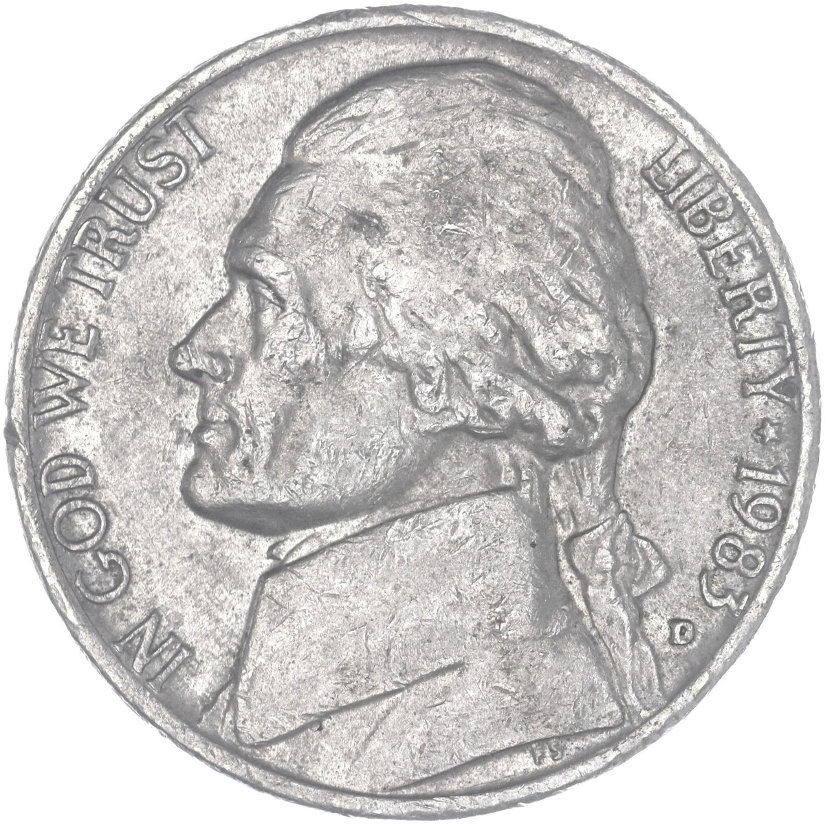 1983 D Jefferson Nickel Extra Fine XF | eBay