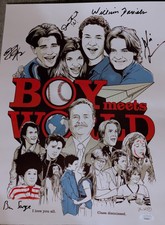 Boy Meets World CAST SIGNED 12x16 Framed Poster JSA LOA COA Savage Daniels