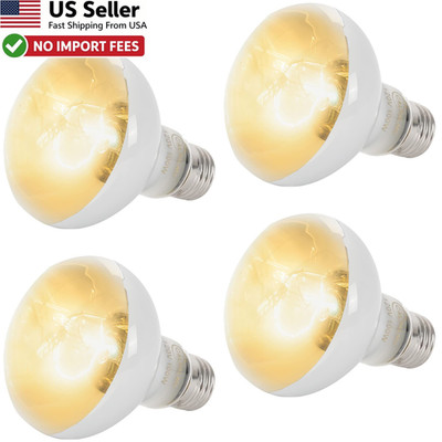 CALPALMY 100W Reptile Heat Lamp Bulbs UVA Basking 4 Pack FROM USA