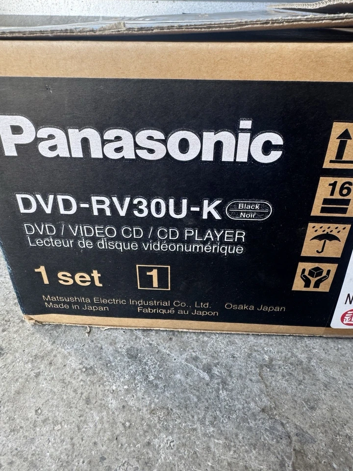 Reproductor de CD de video DVD Panasonic DVD-RV30U-K DE COLECCIÓN NOS Hecho en Japón Foto 4 de 4