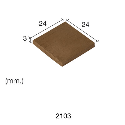 Aedes Ars schwarze Fliese 24 x 24 x 3 (Packung mit 25 Fliesen)