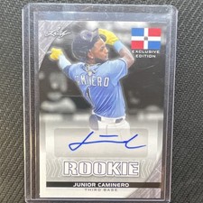 Junior Caminero Rookie Auto 2023 MLB Rays Flag Edition