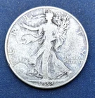 1938 Walking Liberty Half Dollar  Silver Coin  -  dark