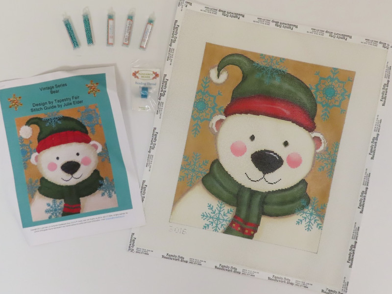 HANDPAINTED NEEDLEPOINT - Vintage Bear by Tapestry Fair (26)