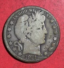 1911S US Barber SILVER Half Dollar "San Francisco" Mint! Very Good! Old US Coin!