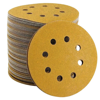 #ad #ad 100PC 5 inch Sanding Discs 60 220 Grit 8 Hole Hook Loop Orbital Sander Sandpaper $23.95