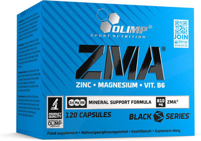 Olimp ZMA - 120 Kapseln - Enthält 10Mg Zink, 150G Magnesium Und 3,5Mg Vitamin B6