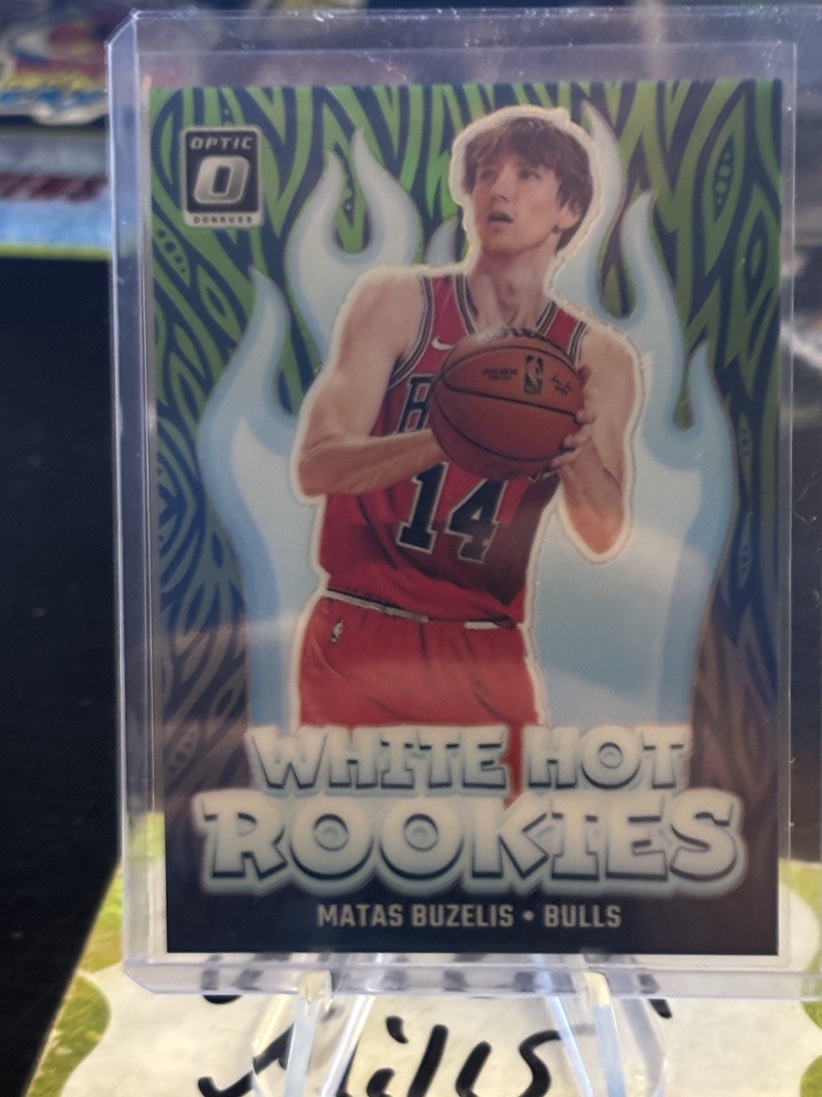 2024-25 Panini Donruss Optic White Hot Rookies Matas Buzelis #10 Lime Green /199