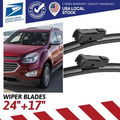 Pair Windshield Wiper Blades Top Lock Quality 24'' 17'' Bracketless For Chevrolet