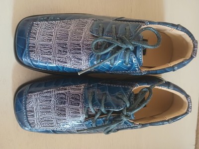 Den Zel Collection Boy's Dress Shoes Blue/Grey Size 11.5