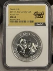 2014 Canada Arctic Fox 1.5oz Silver $8 Nordic Life NGC MS69 Thick Holder Coin