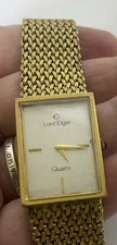 Lord Elgin Mens Vintage Gold Tone Watch Untested