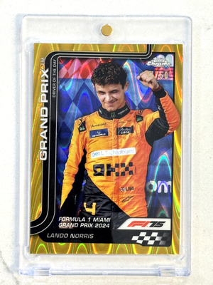 2025 Topps Chrome Formula 1 F1 #127 Lando Norris Gold Raywave