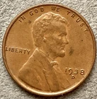 1938-D  Lincoln Wheat Cent - [XF EF] Extremely Fine - High Grade ~ B960