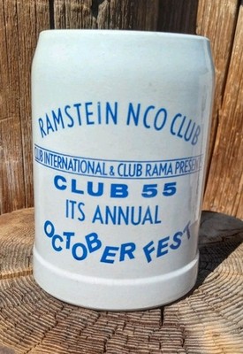 American NCO Club 55 Octoberfest Party beer mug/stein  Ramstein Germany 0,5 L