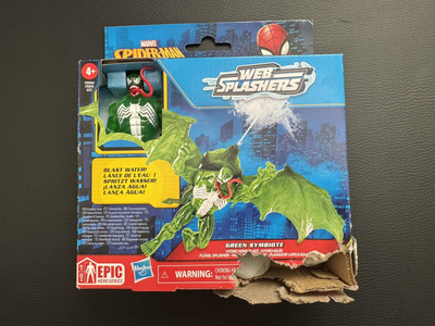 Hasbro Marvel Venom Spider-Man Web Splashers Green Symbiote 4'' Action Figure