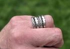 Vintage Sterling Silver 925 Wide Band 4 Stackers In One Ring Size 8