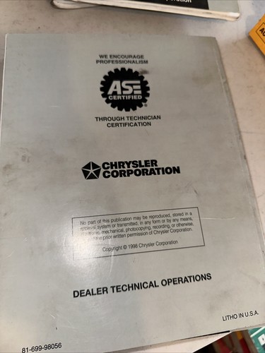 1999 Dodge Ram Van Body Powertrain & Chassis Service Manuals Manual OEM - Picture 13 of 18