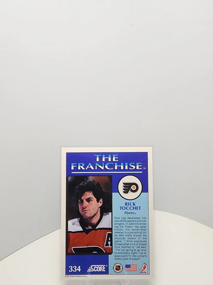 1991-92 Score American - Rick Tocchet #334 - Image 2 of 2