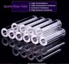 High Purity Quartz Glass Pipe Furnace Tubes, OD:6-45mm,Can Customize Tube Length