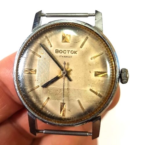 VINTAGE SOVIET RUSSIA USSR WRIST MENS WATCH VOSTOK MECHANICS NOT WORKING RARE - Picture 15 of 15