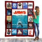 Jaws Blanket, Horror Movie Halloween Fleece, Sherpa Blankets
