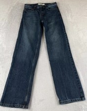 cherokee kids blue straight leg denim medium wash jeans size 14