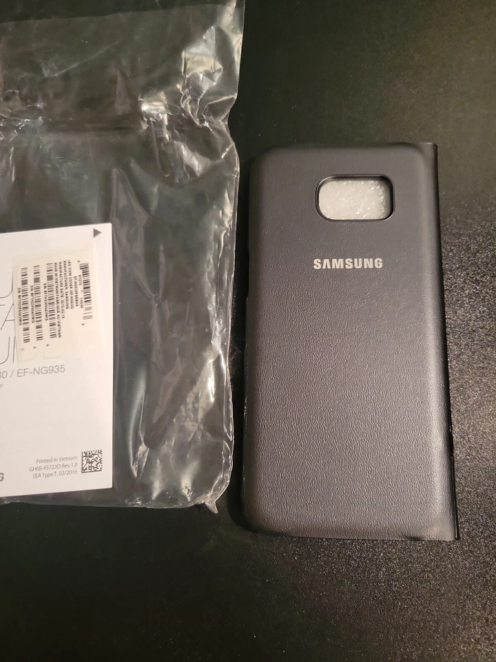 Samsung Galaxy S7 Edge Hülle LED View Flip Cover - Schwarz OEM - Bild 4 von 4