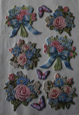 3-D Relief-Sticker ''Blumenarrangements 1'', A4, Jittenmeier