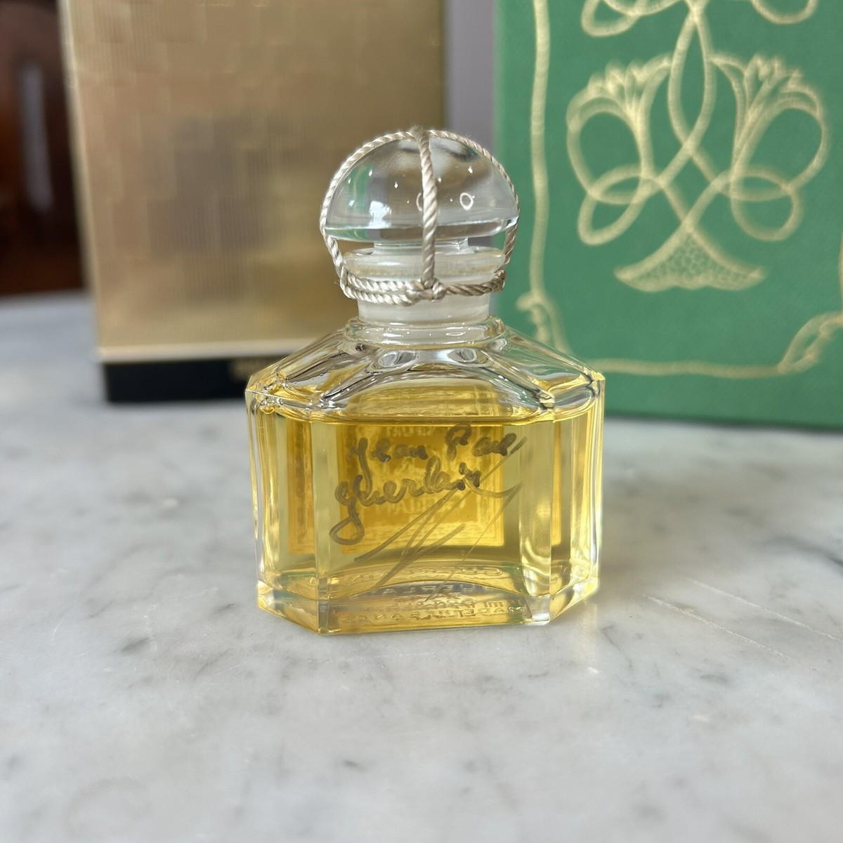 Vintage Guerlain Jicky Parfum 0.5oz 15ml SIGNED Bottle with Vintage Guerlain Jicky Parfum 0.5oz 15ml SIGNED Bottle with